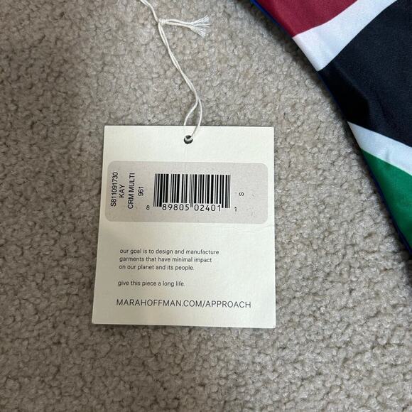 NWT Mara Hoffman Women's S ZOA Crimson Multi Bikini Swim Bottom NWT UPF50+ Sz S - Picture 5 of 5